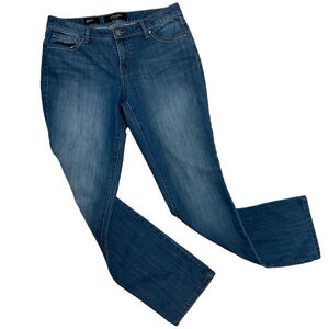 Nine West Women’s Straight Leg Embellished Pockets Blue Jeans - Size 8